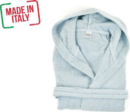 Accappatoio Grigio Con Tasca E Cappuccio Avio Morbido Assorbente Made in Italy Moda/Uomo/Abbigliamento/Pigiami e abbigliamento da notte/Accappatoi Smartdecohome - Sesto San Giovanni, Commerciovirtuoso.it
