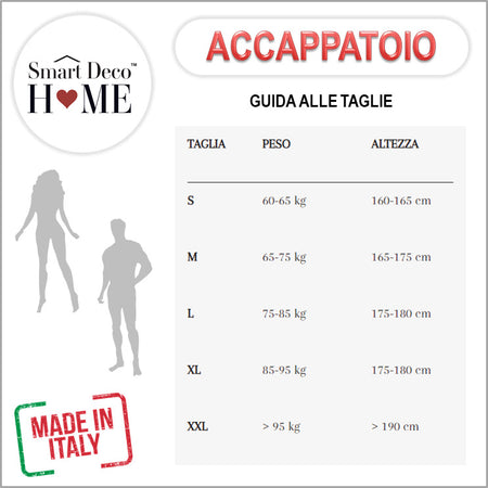 Accappatoio Grigio Con Tasca E Cappuccio Avio Morbido Assorbente Made in Italy Moda/Uomo/Abbigliamento/Pigiami e abbigliamento da notte/Accappatoi Smartdecohome - Sesto San Giovanni, Commerciovirtuoso.it