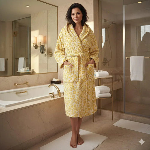 Accappatoio Linx Gold XXL Roberto Cavalli Cotone Oro