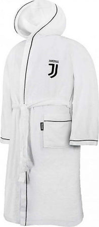 Accappatoio Spugna Juventus Accappatoio Uomo Bianco in Spugna Di Puro Cotone Con Cappuccio, Tasche E Cintura Logo Squadra Di Calcio Juve Moda/Uomo/Abbigliamento/Pigiami e abbigliamento da notte/Accappatoi Puleo Casa - Palermo, Commerciovirtuoso.it