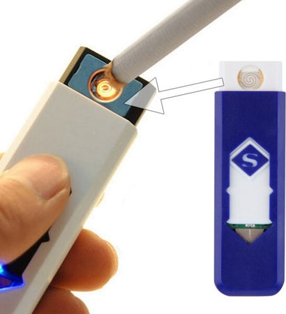 Accendino-Elettrico-Usb-Ricarica-Ricaricabile-Senza-Gas-Antivento-Elettronico