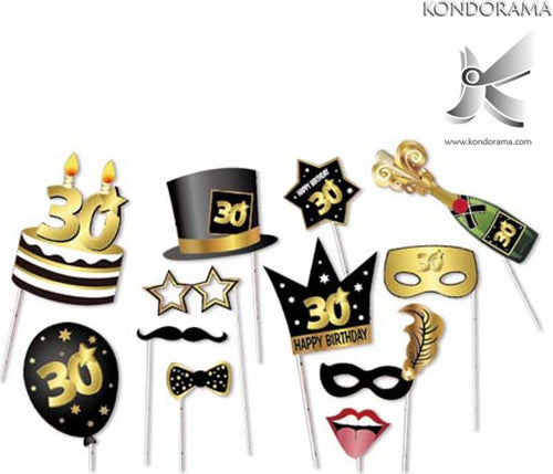 Accessori Divertenti Per Foto Di Gruppo Compleanno 30 Anni Set 12 Elementi Decorazione Per Festa Di Compleanno Party Casa e cucina/Hobby creativi/Articoli per feste e compleanni/Decorazioni/Ghirlande festoni e coriandoli/Striscioni Kondorama - Martinsicuro, Commerciovirtuoso.it