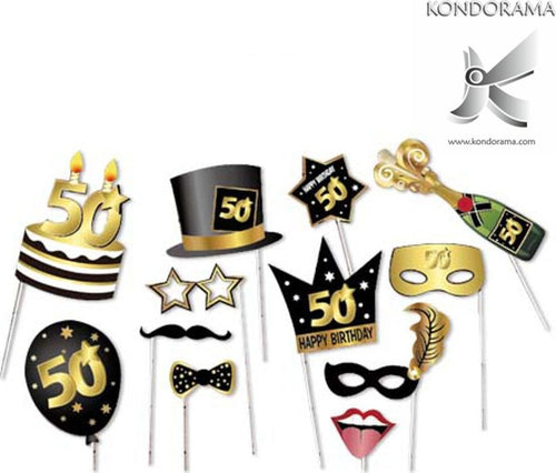 Accessori Divertenti Per Foto Di Gruppo Compleanno 50 Anni Set 12 Elementi Decorazione Per Festa Di Compleanno Party Casa e cucina/Hobby creativi/Materiali per hobby creativi/Forniture per feste/Articoli per feste e compleanni per adulti/Decorazioni/Ghirlande festoni e coriandoli/Striscioni Kondorama - Martinsicuro, Commerciovirtuoso.it