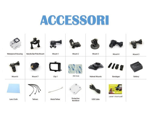 Action CAM 4K Subacquea 16MP WiFi + Telecomando (Colore ROSA)