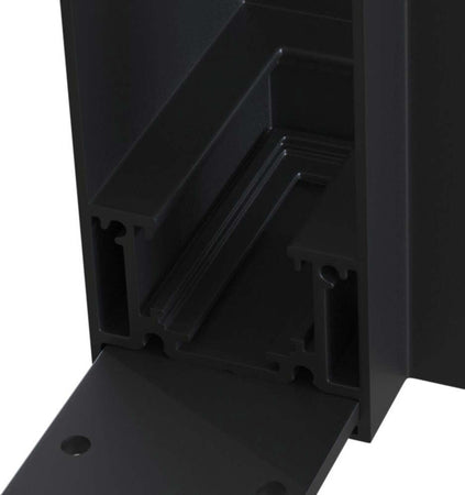 Accessorio-Binario-Con-Spessore-8Cm-Angolare-Moderno-Alluminio-Nero
