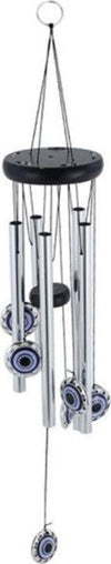 Acchiappasogni-Decorazione-Chakra-Occhi-Campanelli-Vento-Eolici-In-Argento-60-Cm