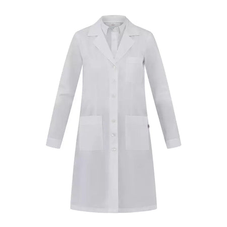 Camice Siria Bianco Camice Donna Manica Lunga No Stiro Farmacia Medicale