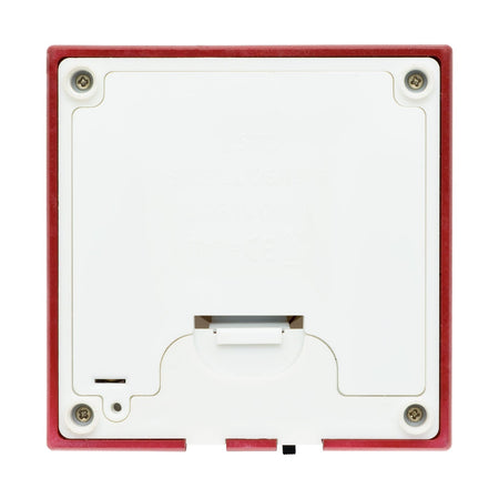 Lanterna natalizia a batteria rosso antico con nevicata glitter h 20 cm