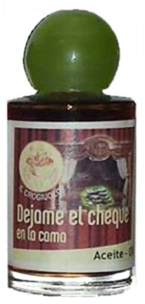 ACEITE OIL OLIO DEJAME EL CHEQUE EN LA CAMA 5 ML ESOTERISMO SANTERIA BRASILE
