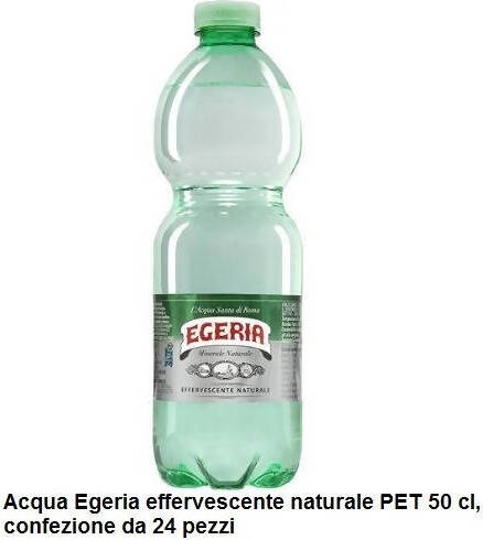 Acqua Egeria effervescente naturale PET 50 cl, confezione da 24 pezzi Alimentari e cura della casa/Caffè tè e bevande/Acqua/Acqua naturale Non solo alimenti - Albano Laziale, Commerciovirtuoso.it