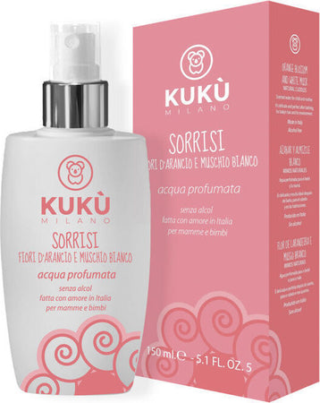 Acqua profumata Sorrisi naturale 150 ml Kuku Milano Arancio e Muschio Prima infanzia/Igiene e benessere/Prodotti per la cura delle pelle/Talco La Casa Del Bebè - Napoli, Commerciovirtuoso.it