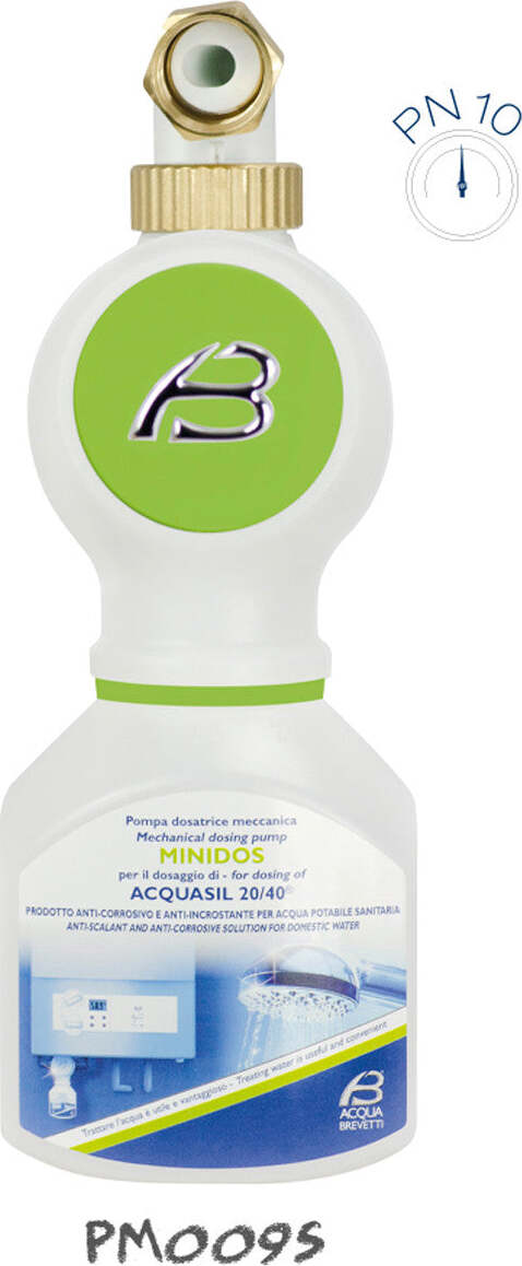 Acquabrevetti-Minidos-1/2F-PM009S-pompa-dosatrice-volumetrica-meccanica-per-il-dosaggio-di-AcquaSIL-20/40