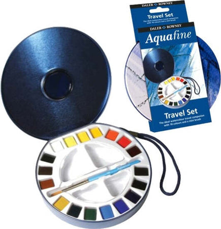 Acquerelli Aquafine Godet - colori assortiti - Daler Rowney - scatola in metallo 18 acquerelli + pennello + 2 tavolozze Giochi e giocattoli/Attività creative/Accessori per disegnare e colorare/Pittura/Acquarelli Eurocartuccia - Pavullo, Commerciovirtuoso.it