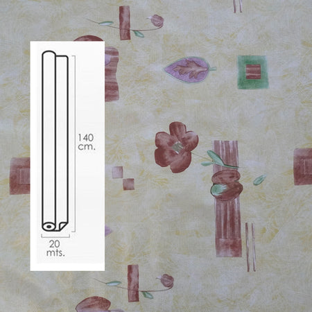***MEGA STOCK*** Rotolo da 20 metri (H140cm) di Tovaglia PVC telata cerata Per Casa, Sagre, Pizzerie ACQUERELLO