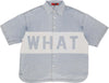 ACUPUNCTURE-Camicia-Manica-Corta-Uomo-Say-What-Shirt-Light-Blue-da-uomo