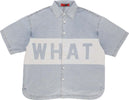 ACUPUNCTURE-Camicia-Manica-Corta-Uomo-Say-What-Shirt-Light-Blue-da-uomo