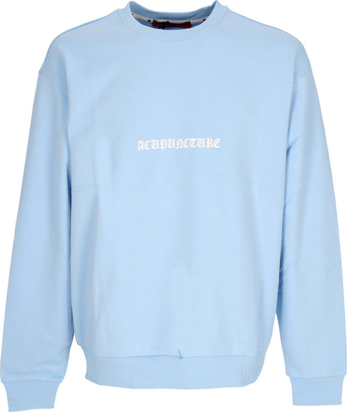 ACUPUNCTURE-Felpa-Leggera-Girocollo-Uomo-Acu-Crewneck-Baby-Blue-da-uomo