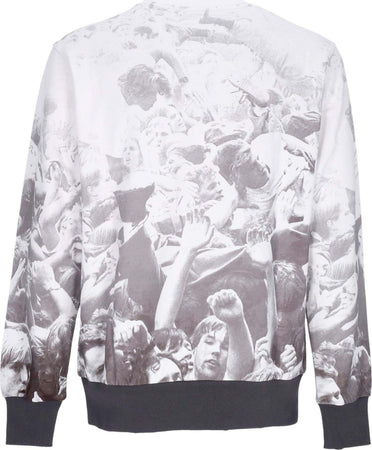 ACUPUNCTURE-Felpa-Leggera-Girocollo-Uomo-Crowd-Crewneck-White-da-uomo