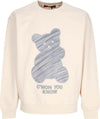 ACUPUNCTURE-Felpa-Leggera-Girocollo-Uomo-Vain-Teddy-Crewneck-Cream-da-uomo