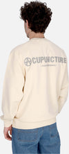 ACUPUNCTURE-Felpa-Leggera-Girocollo-Uomo-Vain-Teddy-Crewneck-Cream-da-uomo