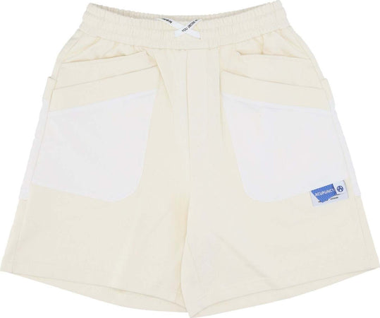 ACUPUNCTURE-Pantalone-Corto-Tuta-Uomo-Label-Shorts-Cream-da-uomo
