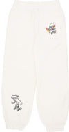 ACUPUNCTURE-Pantalone-Tuta-Leggero-Uomo-Flamed-Logo-Pants-White-da-uomo