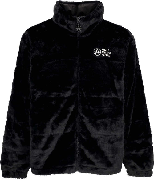 ACUPUNCTURE-Pelliccia-Uomo-Logo-Jacket-Black-da-uomo