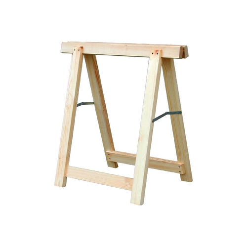 Cavalletto economico Hobby semplice e funzionale realizzato in legno di abete grezzo 75 x h 75 cm