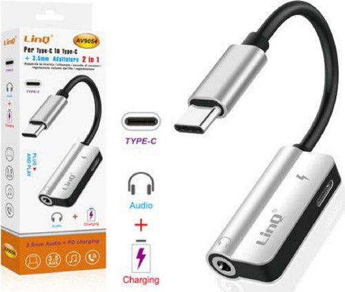 Adattatore 2in1 Da Type-c A Type-c Pd Ricarica + Jack Audio 3,5mm Cuffie Av9054 Elettronica/Informatica/Accessori/Adattatori/Adattatori USB a USB Trade Shop italia - Napoli, Commerciovirtuoso.it