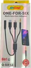 Adattatore 6in1 Da Cavo Jack 3,5mm A Lightning Type-c Jack 3,5mm M F 1mt Q-sx12 Elettronica/Informatica/Accessori/Accessori per Tablet PC/Caricatori e Adattatori Trade Shop italia - Napoli, Commerciovirtuoso.it