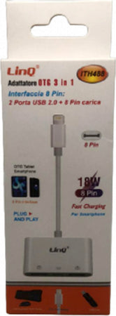 Adattatore 8 Pin Lettore Schede Memoria Otg 3in1 Lightning + 2 Usb Femmina Ith488 Elettronica/Cellulari e accessori/Accessori/Cavi e adattatori/Cavi Lightning Trade Shop italia - Napoli, Commerciovirtuoso.it