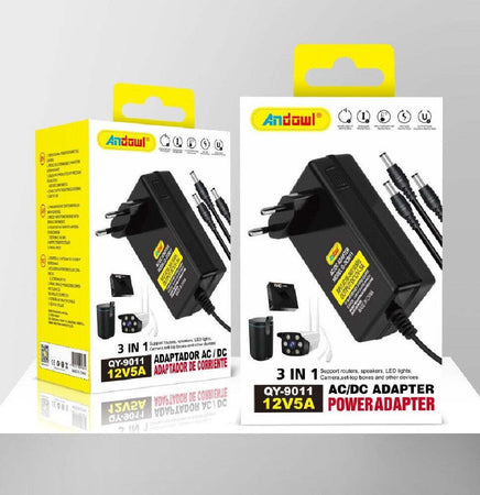 Adattatore Alimentazione 3in1 Ac/dc 12v 5a Alimentatore Universale Qy-9011 3 Spine Elettronica/Informatica/Accessori/Accessori per PC portatili/Caricabatterie e docking station/Caricatori e alimentatori Trade Shop italia - Napoli, Commerciovirtuoso.it