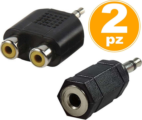 ADATTATORE AUDIO JACK A 2 JACK FEMMINA RCA + JACK MASCHIO A COASSIALE FEMMINA Elettronica/Home Cinema TV e video/Accessori/Cavi/Connettori RCA Trade Shop italia - Napoli, Commerciovirtuoso.it