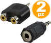 Adattatore-Audio-Jack-A-2-Jack-Femmina-Rca-+-Jack-Maschio-A-Coassiale-Femmina