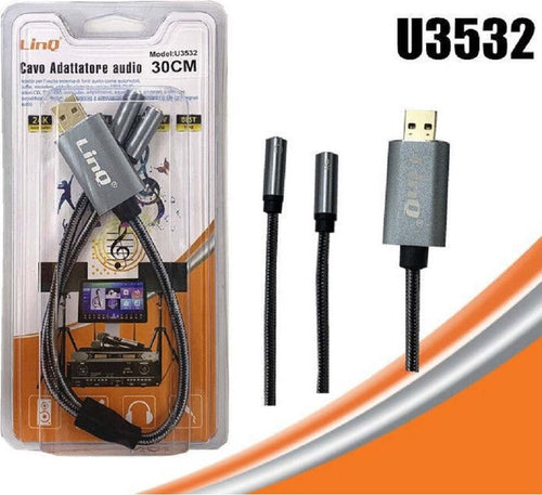 Adattatore Audio Usb Maschio A 2 Jack Aux 3.5mm Femmina Microfono Cavo 30cm U3532 Elettronica/Cuffie auricolari e accessori/Cuffie/Cuffie In-Ear Trade Shop italia - Napoli, Commerciovirtuoso.it