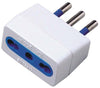 Adattatore bivalente 10/16 A bianco/nero