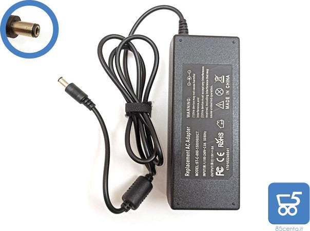 Adattatore caricatore compatibile Toshiba Satellite A100-TA2 A100-TA4 A100-6 90W  15V 6A  EXDEMO