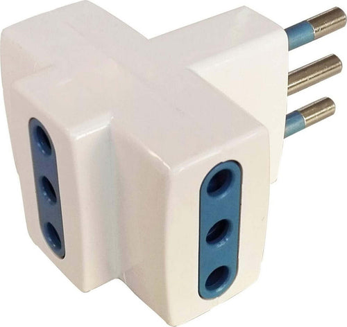 Adattatore Con Spina E 3 Prese Bianco 10A Standard Italiano Poly Pool Fai da te/Materiale elettrico/Multiprese Scontolo.net - Potenza, Commerciovirtuoso.it