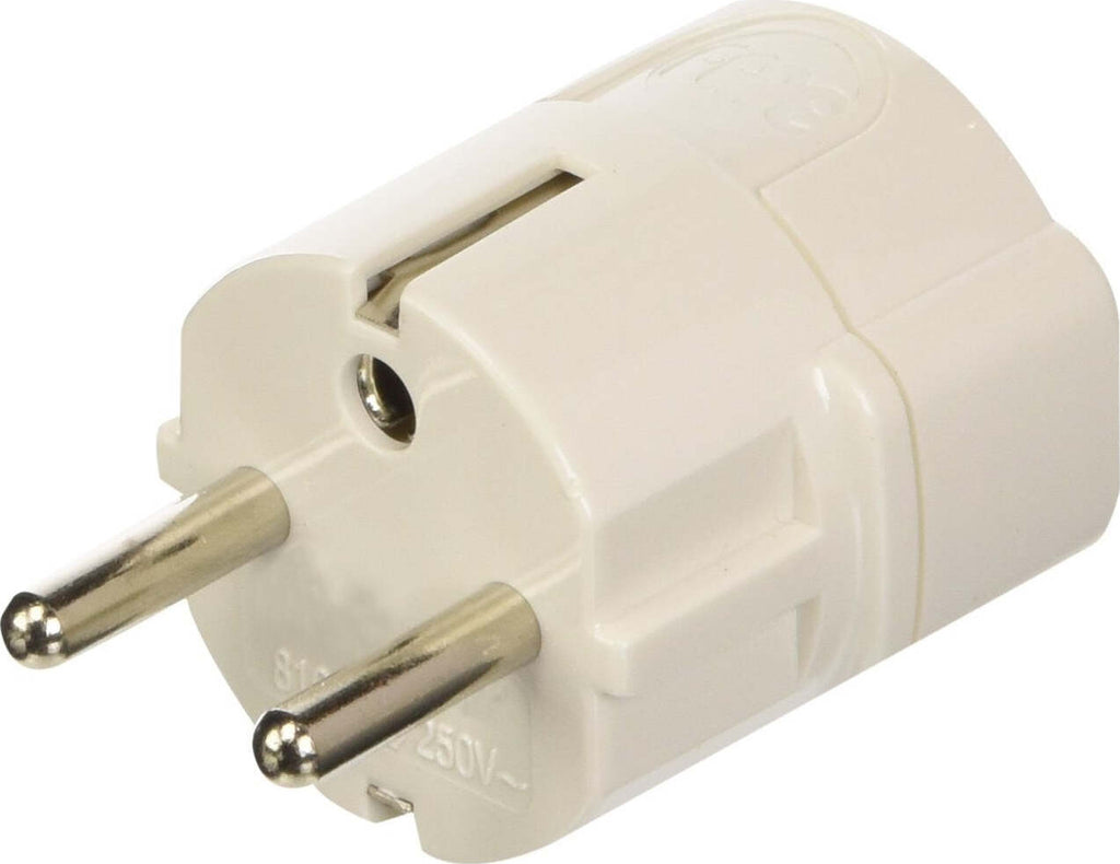 Adattatore rotante bianco, 2 prese Italiane 10/16A e 1 presa Schuko 10
