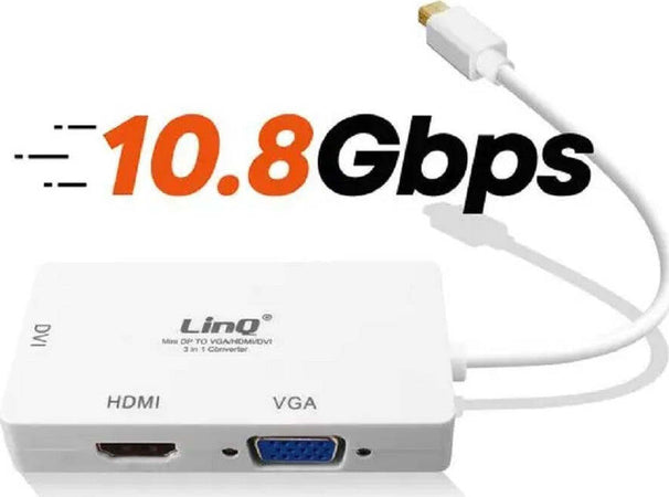 Adattatore Convertitore Da Mini Displayport 3in1 A Vga Hdmi Dvi Proiettori Mdp-443 Elettronica/Informatica/Accessori/Cavi e accessori/Cavi/Cavi VGA Trade Shop italia - Napoli, Commerciovirtuoso.it