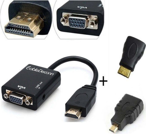 ADATTATORE CONVERTITORE HDMI A VGA 3 IN 1 CON AUDIO A MINI MICRO CAVO HDMI Elettronica/Informatica/Accessori/Cavi e accessori/Cavi/Cavi HDMI Trade Shop italia - Napoli, Commerciovirtuoso.it