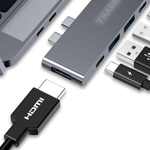 Adattatore Convertitore Hub Multifunzione Per Computer Di Tipo C Hdmi Usb Q-a121 Elettronica/Informatica/Accessori/USB Hub Trade Shop italia - Napoli, Commerciovirtuoso.it