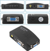ADATTATORE CONVERTITORE VIDEO DA VGA RCA S-VIDEO IN VGA OUT PC NOTEBOOK NERO Elettronica/Informatica/Accessori/Cavi e accessori/Cavi/Cavi VGA Trade Shop italia - Napoli, Commerciovirtuoso.it
