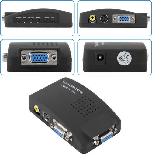 ADATTATORE CONVERTITORE VIDEO DA VGA RCA S-VIDEO IN VGA OUT PC NOTEBOOK NERO Elettronica/Informatica/Accessori/Cavi e accessori/Cavi/Cavi VGA Trade Shop italia - Napoli, Commerciovirtuoso.it