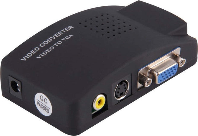 ADATTATORE CONVERTITORE VIDEO DA VGA RCA S-VIDEO IN VGA OUT PC NOTEBOOK NERO Elettronica/Informatica/Accessori/Cavi e accessori/Cavi/Cavi VGA Trade Shop italia - Napoli, Commerciovirtuoso.it