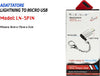 Adattatore Da Lightning A Micro Usb Compatibilita' Iphone Ipod Ipad Maxtech Ln-5pin Caricabatteria Trade Shop italia - Napoli, Commerciovirtuoso.it