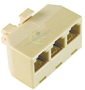 ADATTATORE DA SPINA MODULARE A 3 PRESE MODULARI