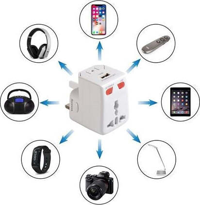 Adattatore da viaggio universale Spina internazionale e USB – WAP150 Fai da te/Materiale elettrico/Multiprese Scontolo.net - Potenza, Commerciovirtuoso.it