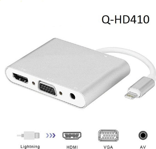 Adattatore Display Av Da Lightning A Doppio Hdmi Vga Jack Audio 3,5 Mm Q-hd410 Elettronica/Home Cinema TV e video/Accessori/Cavi/Cavi HDMI Trade Shop italia - Napoli, Commerciovirtuoso.it