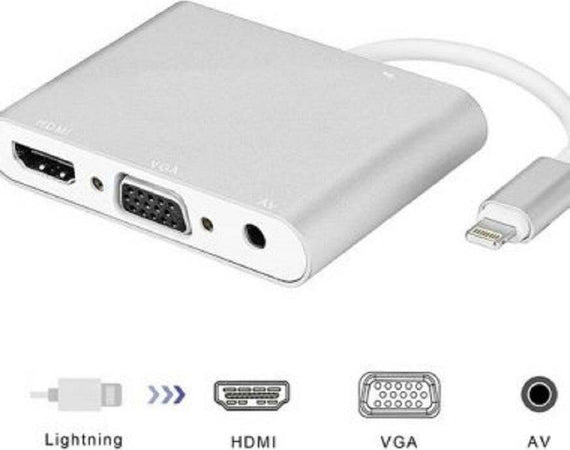 Adattatore Display Av Da Lightning A Doppio Hdmi Vga Jack Audio 3,5 Mm Q-hd410 Elettronica/Home Cinema TV e video/Accessori/Cavi/Cavi HDMI Trade Shop italia - Napoli, Commerciovirtuoso.it